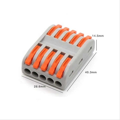 Household quick terminal block high current splicing type wire connector 5 pin LED light connectors terminals