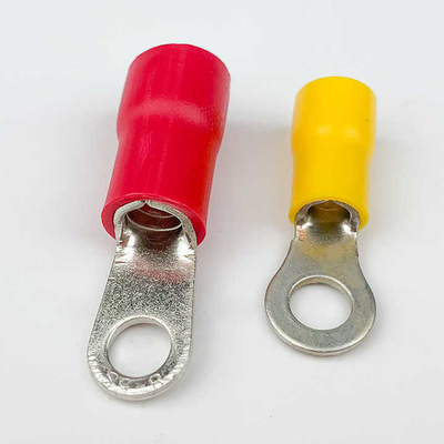 RV Type Cold Pressed Pre Insulated Terminal Block Cable Crimp Connectors O-Shaped