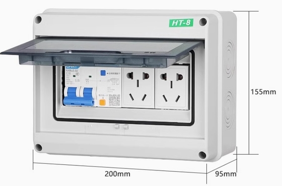 HT-8 8Ways Plastic Open Box Outdoor Waterproof Switch Box 8-circuitair Distribution Box