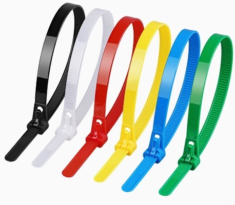 2.5*200 PA66 Color Adjustable Self Locking Nylon Cable Zip Ties 200mm Durable For Industrial
