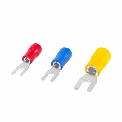 SV Forked Brass Cold Press Terminal Block U-shaped insulated crimping terminals copper cable connectors terminals