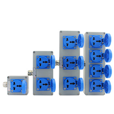 220V Outdoor Explosion Proof Socket Five Hole Exposed Concealed 16A Porous Waterproof