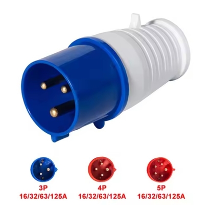 3 Pole16A Industrial Plugs 3P Exposed And Concealed Sockets 16A 220v Industrial Waterproof Connector