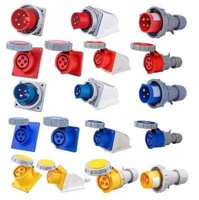 3 Pole 16A 220v Industrial Exposed Sockets 3 Pin 16A 32A 63A Female Waterproof Socket