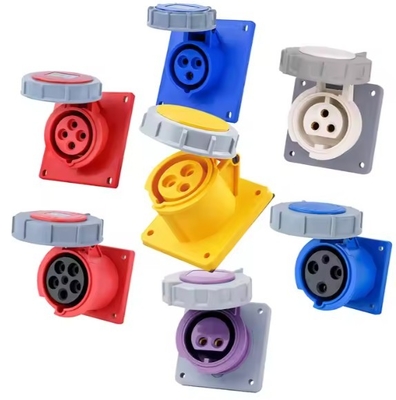 3 Pin 32A Industrial Concealed Socket 220v Three-Phase Industrial Waterproof Socket
