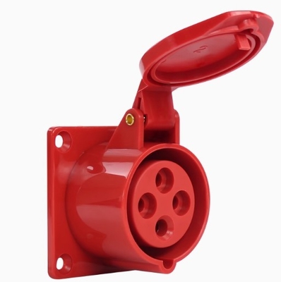 380v 4x16 16A Industrial Concealed Socket 4 Pole Waterpoof Electrical Socket IP44