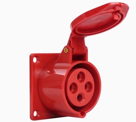 4 Pole 32A Industrial Concealed Installation Socket 400V IP 67 Waterproof Socket