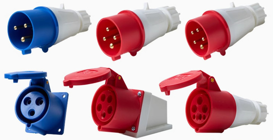 5X63 63A 5P Industrial Watertight Plugs And Sockets 5 Pin IP67 16A 32A Standard Industrial Plugs
