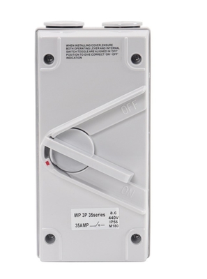 3P 440V HSP3-63-3 Outdoor Waterproof Isolator Switch 3 Pole 63A Weather Protected Switch