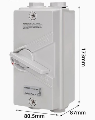 UKF 1P 2P 3P 4P Isolating Disconnector Switch IP65 20A 35A 63A Waterproof Switch