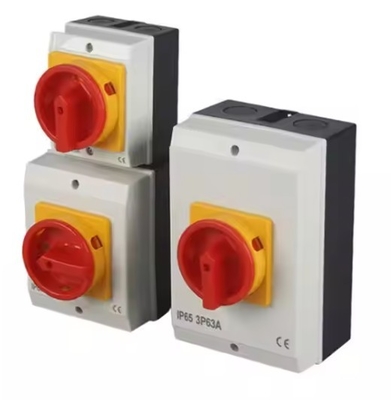 40A 50A 63A Load Isolation Switch Rotary Cam Switch 220V 230V Enclosed Switchgear