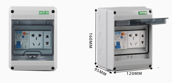 HT-5 5Ways ABS Plastic Electrical Box with circuit Breaker IP65 Power Waterproof Distribution Box
