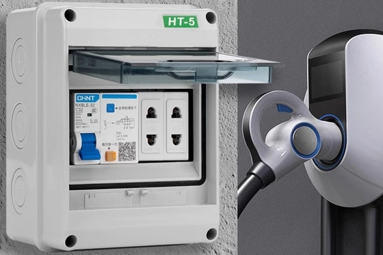 HT-5 5Ways ABS Plastic Electrical Box with circuit Breaker IP65 Power Waterproof Distribution Box