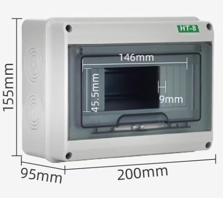 HT-8 8Ways Plastic Open Box Outdoor Waterproof Switch Box 8-circuitair Distribution Box