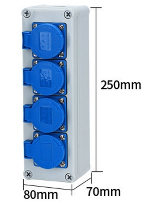IP65 Plastic hand-held Waterproof Distribution Box Outdoor Portable Electric Box 16A 32A 63A