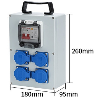 IP65 Plastic hand-held Waterproof Distribution Box Outdoor Portable Electric Box 16A 32A 63A