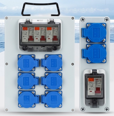 IP65 Plastic hand-held Waterproof Distribution Box Outdoor Portable Electric Box 16A 32A 63A
