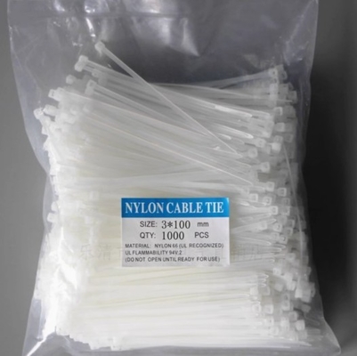 300mm Multi Purpose Disposable Nylon Cable Tie White 250mm Plastic Self Locking Tie