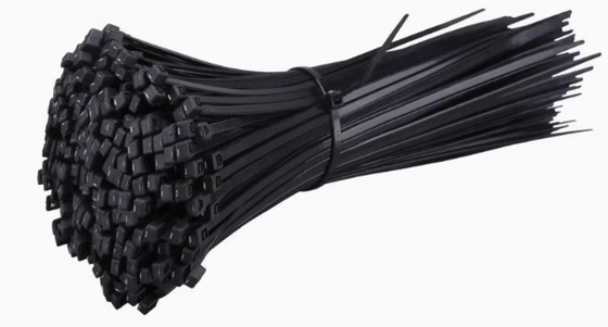 250mm Black Self Locking Plastic Cable Tie Pa66 Disposable Cable Wire Ties