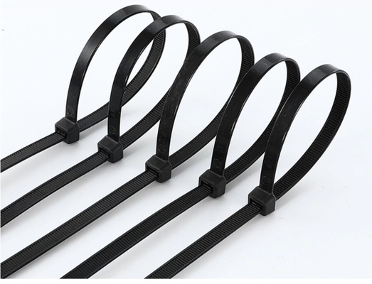 250mm Black Self Locking Plastic Cable Tie Pa66 Disposable Cable Wire Ties