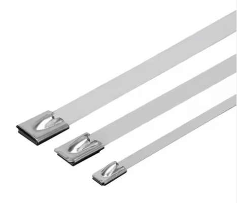 7.9*600mm Self Locking Cable Tie 304 316 Stainless Steel Industrial Grade Metal Zip Ties